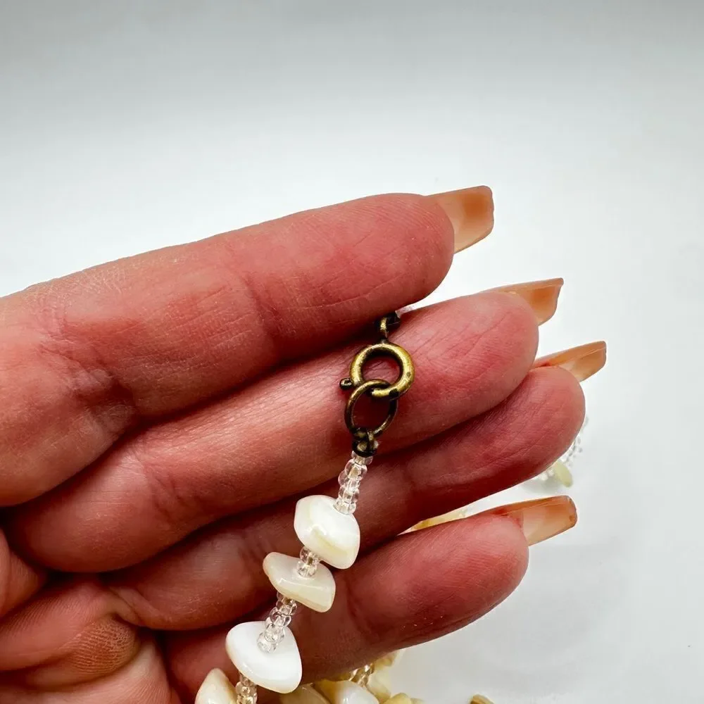 42” of genuine shell and seed bead necklace!